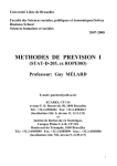 METHODES DE PREVISION I