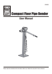 Compact Floor Pipe Bender