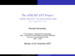 The APACHE ANT Project