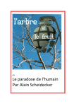 Le paradoxe de l`humain Par Alain Scheidecker