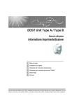 DDST Unit Type A / Type B Informations Imprimante/Scanner