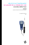 VelociCalc Instrument de mesure de la vitesse de l`air Modèle