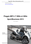 Piaggio MP3 LT 500ie et 300ie Sport/Business 2013
