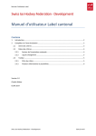 Manuel d`utilisateur Label cantonal