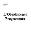 TPE OP - L`Obsolescence Programmée