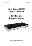 Distributeur HDMI 1 entrée / 8 sorties. HDMI Splitter 1