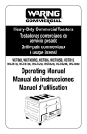 WCT850 Heavy-Duty Commercial Toaster Instruction Manual