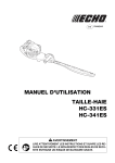 manuel d`utilisation taille-haie hc-331es hc-341es avertissement