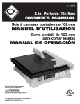 owner`s manual manuel d`utilisation manual de operación