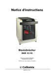 Notice d`instructions Biaxialmischer BIAX 35/45