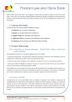 Documentation Utilisateur Claria Zoom