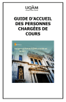 guide d`accueil des personnes chargées de cours