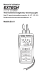 Manuel d`utilisation Thermomètre enregistreur thermocouple