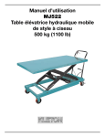 Manuel d`utilisation MJ522 Table élévatrice hydraulique