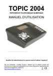 MANUEL D`UTILISATION
