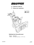 Operator`s Manual Manual de I`op_rateur Walkbehind Snowthrower