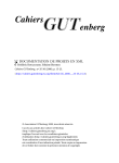 Documentation de projets en XML - Cahiers GUTenberg