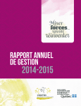 Rappor​t annuel 2014-2015 - CRDITEDMCQ - Institut