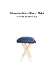 Tabouret en Bois « Milan »