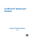 CA ARCserve Backup pour Windows