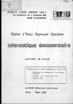 Inormatisation du fonds documentaire du C.E.T.E de Lyon