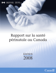 Rapport sur la santé périnatale au Canada