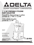 50-905 1 ½ HP PORTABLE CYCLONE DUST COLLECTOR