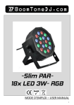 -Slim PAR- 18x LED 3W- RGB