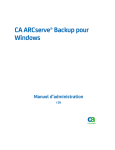 CA ARCserve Backup pour Windows - Manuel d