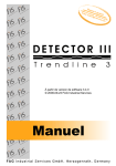 manuel d`utilisation du Detector III