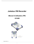 Annexe A – Menus du Jukebox FM Recorder