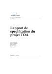Rapport de sp´ecification du projet TOA