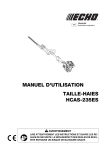 MANUEL D`UTILISATION TAILLE-HAIES HCAS-235ES