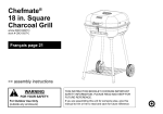Chefmate® 18 in. Square Charcoal Grill