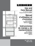 Use and Care Manual Manuel d`utilisation et d`entretien