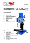 Bohr-Fräsmaschine Perceuse fraiseuse FX-820V/(Z)