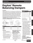 Dayton® Remote Balancing Dampers