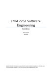 INGI 2251 Software Engineering