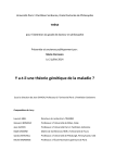 Y a-t-il une théorie génétique de la maladie ?