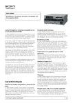 Sony : Informations produit : DSR-2000AP