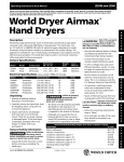 World Dryer Airmax™ Hand Dryers