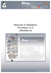 Manuel d`utilisation ProVision 5.2 utilisateurs