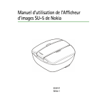 Manuel d`utilisation de l`Afficheur d`images SU-5 de Nokia