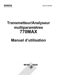 Transmetteur/Analyseur multiparamètres 770MAX Manuel d`utilisation