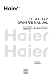 TFT-LED TV OWNER S MANUAL ` - Haier Parts and Accessories