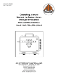 Operating Manual Manual de instrucciones Manuel d`utilisation