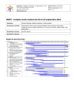 OBJET : Compte rendu réunion du 22 et 23 septembre 2011