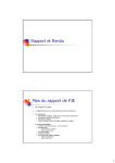 Rapport et Rendu Plan du rapport de PJE