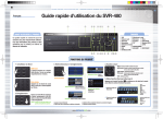 Guide rapide d`utilisation du SVR-480