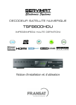 Notice d`installation et d`utilisation TSF8600HDU